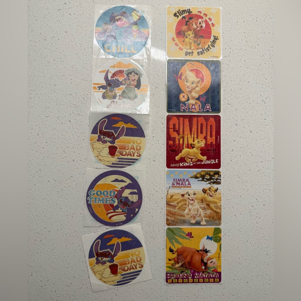 Disney Lion King & Stitch Stickers Set